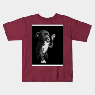 Black puppie Kids T-Shirt